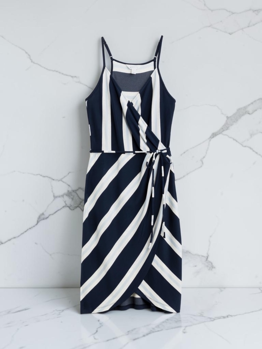 41 Hawthorn Annora Faux Wrap Knit Dress - Navy/White